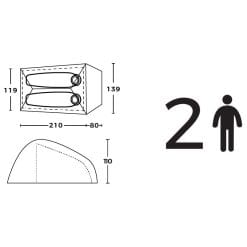 First Ascent Helio 2 person tent floor plan