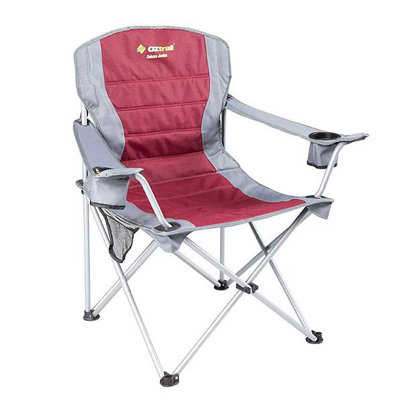 OZtrail Deluxe Jumbo Arm Chair - Maroon