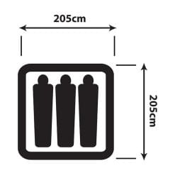 3P Dome Tent floorplan