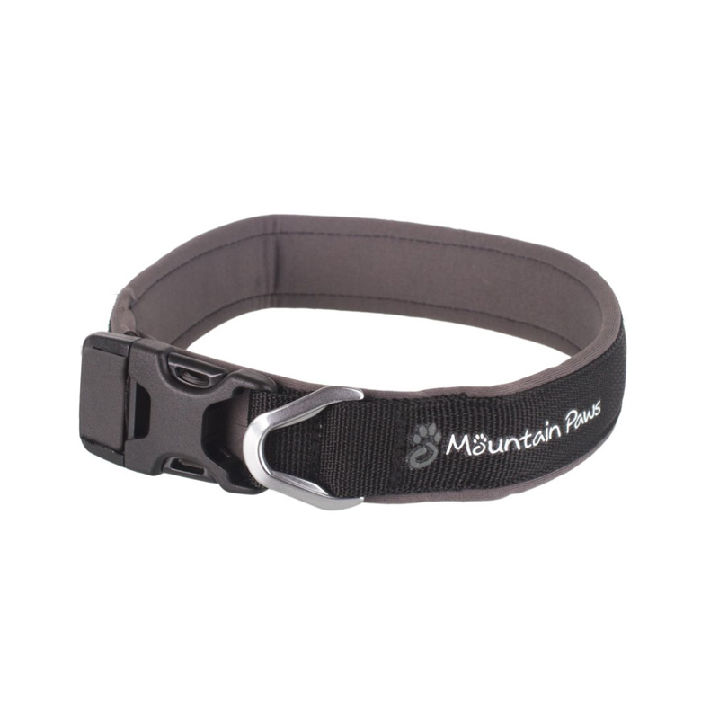 Mountain Paws Black Dog Collar - Large