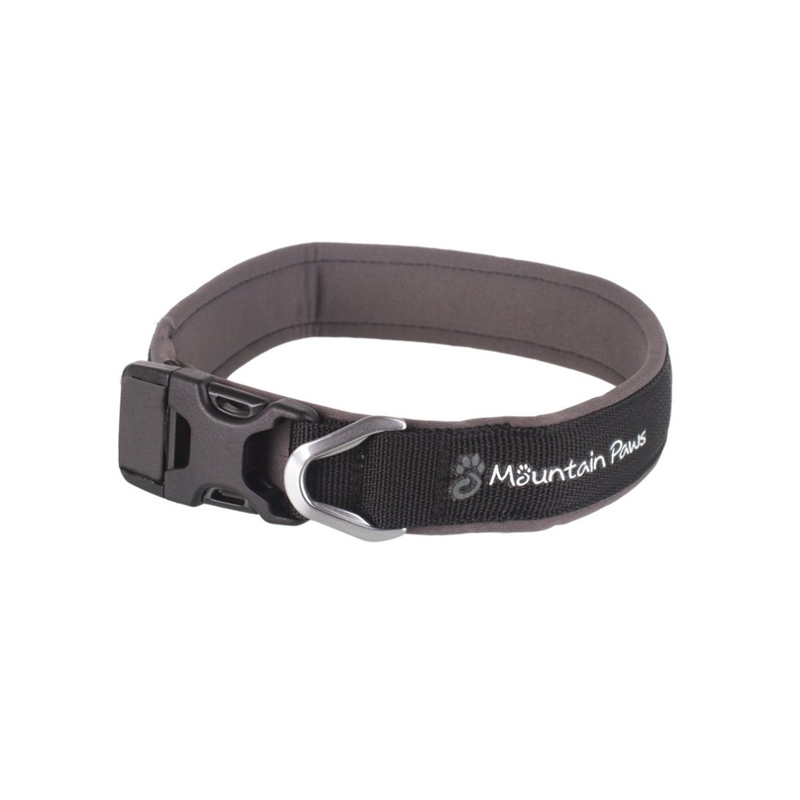Mountain Paws Black Dog Collar - Medium