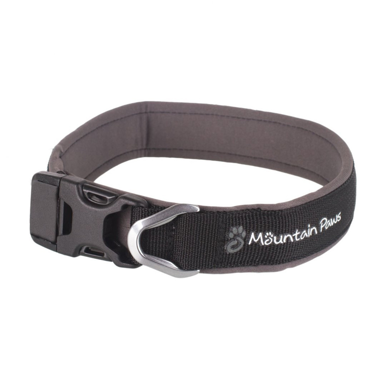 Mountain Paws Black Dog Collar - X-Large