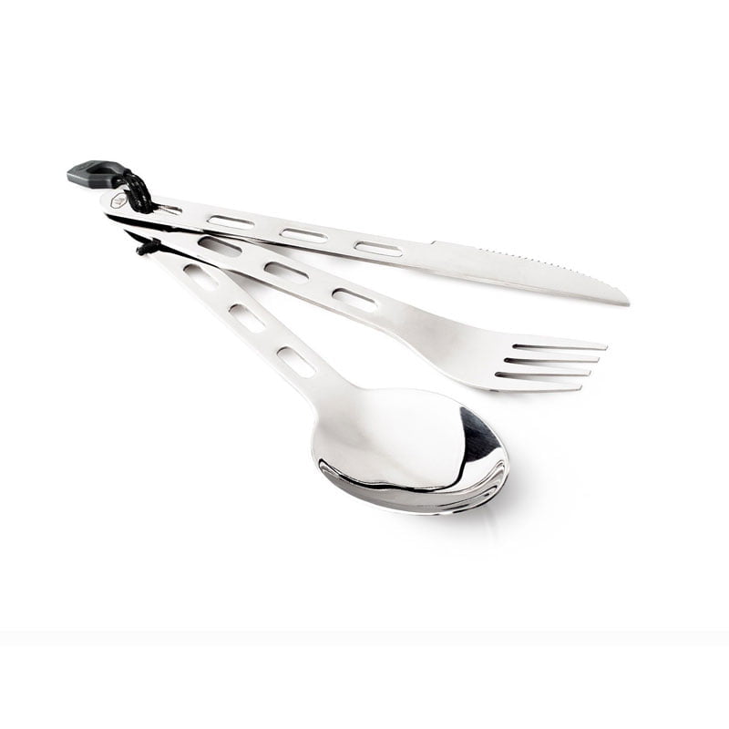 GSI Outdoors Glacier Stainless Cutlery Set – 3 Piece