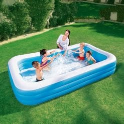 Bestway Deluxe Blue Rectangular Family Pool