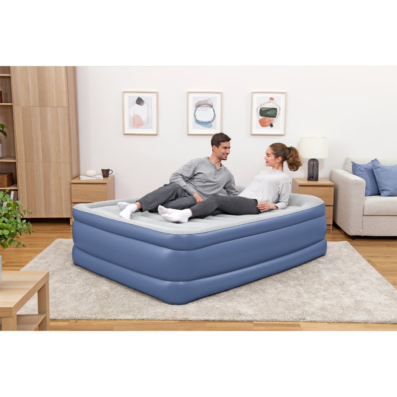 Bestway Tritech Airbed With Built in Pump Queen 61cm Campcraft
