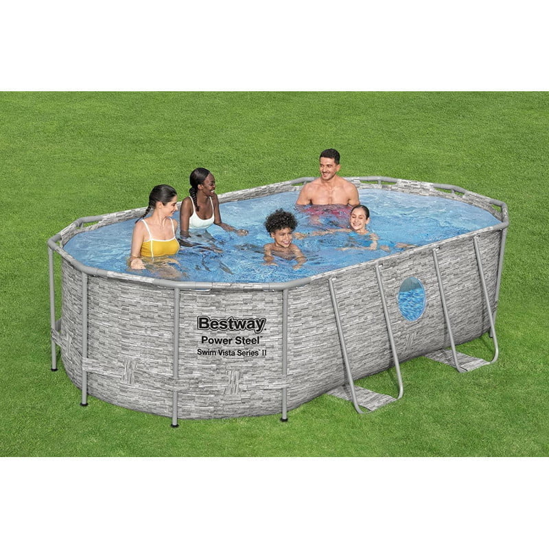 Bestway Power Steel Swim Vista Oval Frame Pool Set - 4.27m