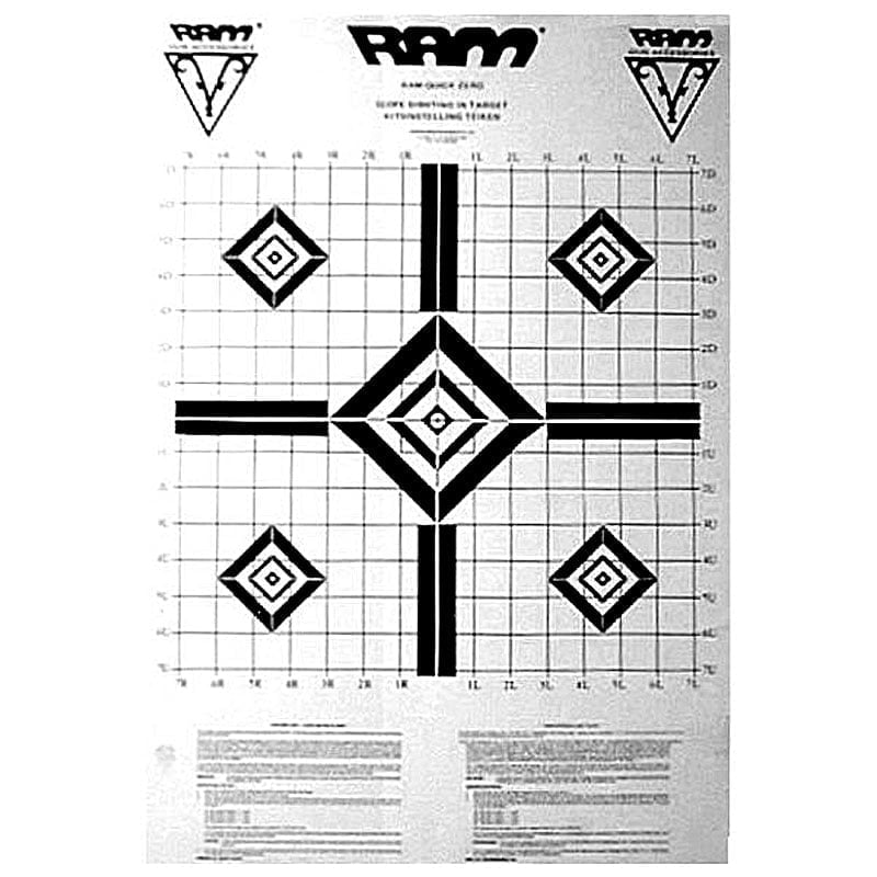 Ram Scope Zero Targets 3 Pack Black