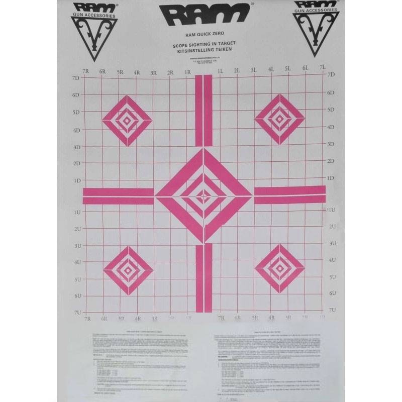 Ram Scope Zero Targets 3 Pack Pink