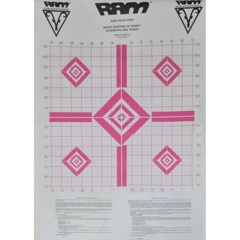 Ram Scope Zero Targets 3 Pack Pink