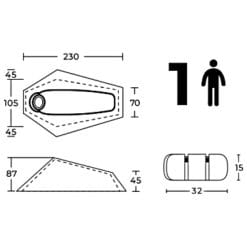First Ascent Stamina 1 Person 3 Season Hiking Tent