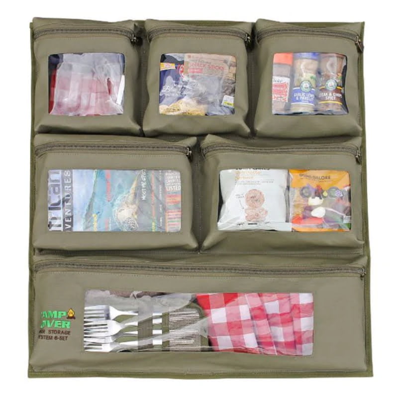 Camp Cover Door Storage System - 6-Set Khaki
