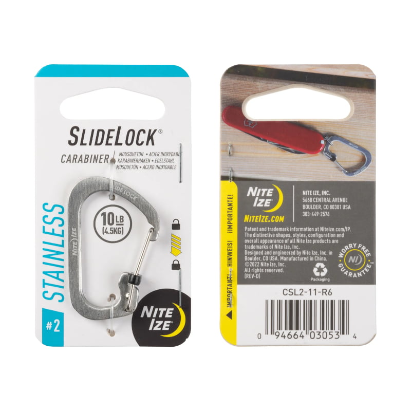 Nite Ize Slidelock Carabiner - No. 2 Stainless