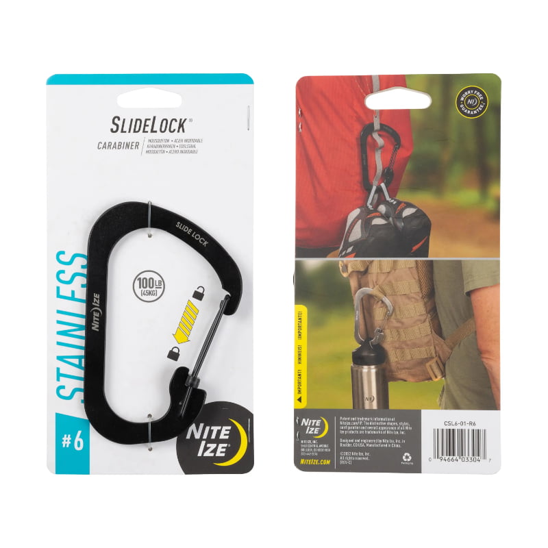 Nite Ize Slidelock Carabiner - No. 6 Black