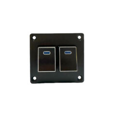 Lumeno Premium Switch Panel - 2 Switch Black