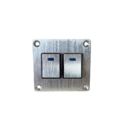 Lumeno Premium Switch Panel - 2 Switch Silver