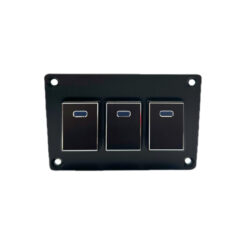 Lumeno Premium Switch Panel - 3 Switch Black