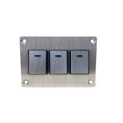 Lumeno Premium Switch Panel - 3 Switch Silver