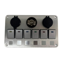 Lumeno Premium Switch and Socket Panel - 6 Switch Silver