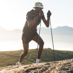 First Ascent Apex Carbon Running Pole - Aqua