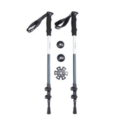 First Ascent Inca Trekking Pole Twin Pack Blue Silver