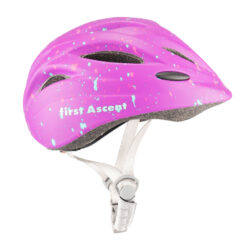 First Ascent Kids Electric Cycling Helmet - Pink Splatter