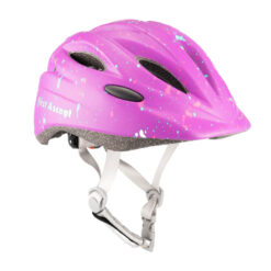 First Ascent Kids Electric Cycling Helmet - Pink Splatter