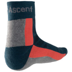 First Ascent Oasis All Terrain Quarter Sock - Airforce/True Orange