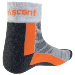 First Ascent OrangeFusion All Terrain Quarter Sock - Grey/Orange