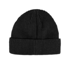 First Ascent Ribbed Knit Beanie - Black