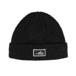First Ascent Ribbed Knit Beanie - Black
