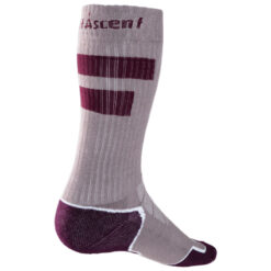 First Ascent Violet Venture Hiking Sock - Burgundy/Grey