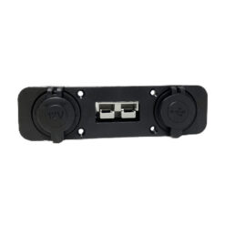 Lumeno Square Connector Panel with 12V Lighter Socket and Dual 2.4A USB Socket