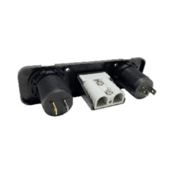 Lumeno Square Connector Panel with 12V Lighter Socket and Dual 2.4A USB Socket