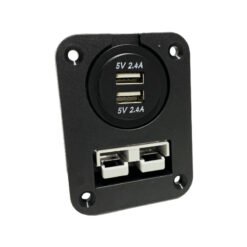 Lumeno Square Connector Panel with Dual 2.4A USB Socket