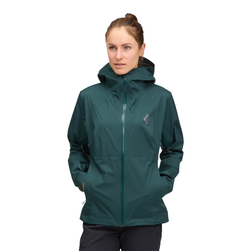 Black Diamond Fineline Stretch Rain Shell - Women's, Deep Woods
