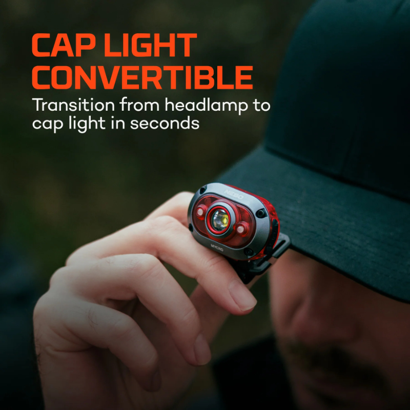 Nebo Mycro 450 Headlamp and Cap Light - Red
