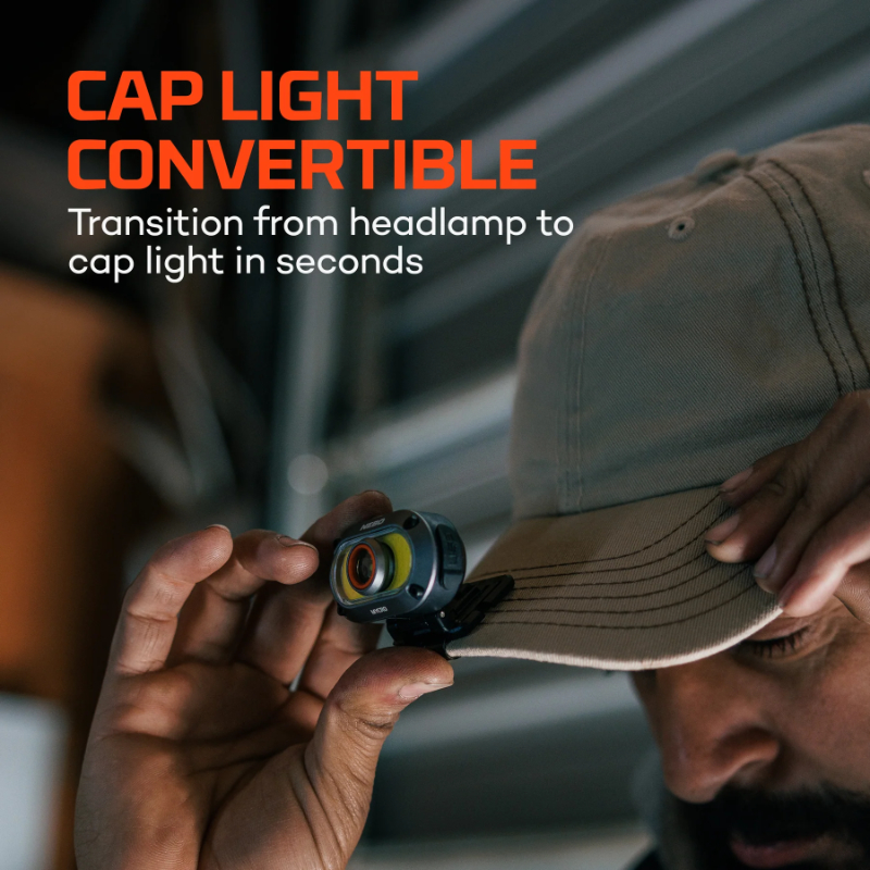 Nebo Mycro 550 Headlamp and Cap Light - Black
