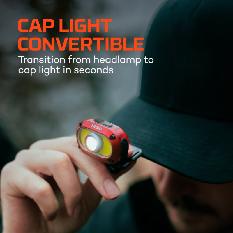 Nebo Mycro 550 Headlamp and Cap Light - Red