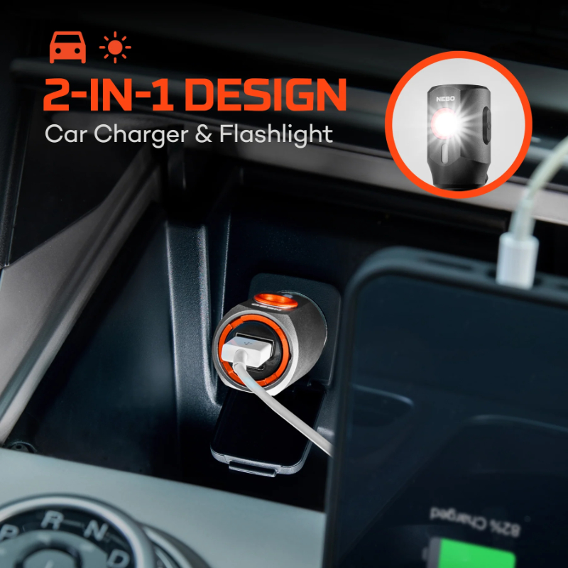 Nebo Transport 400 Flashlight and Car Charger