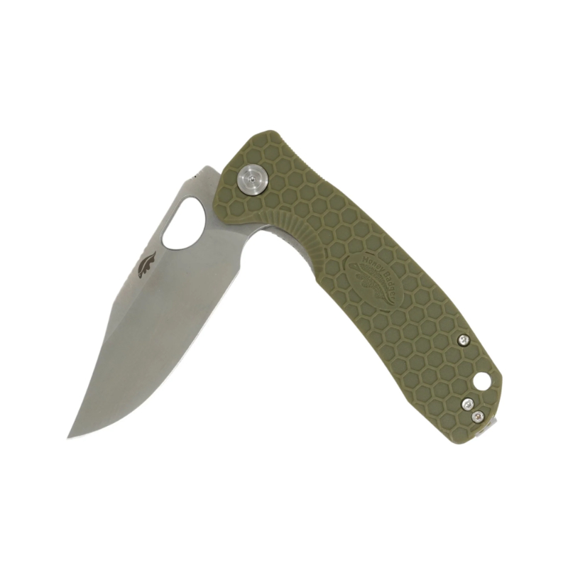 Honey Badger Clip Point 14C28N Large - Green