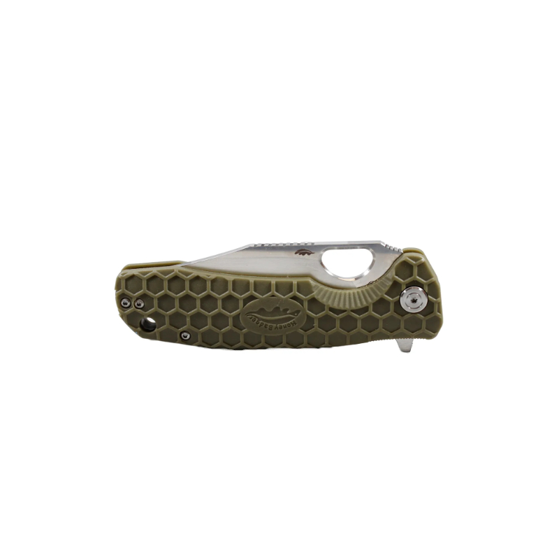 Honey Badger Clip Point 14C28N Large - Green